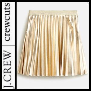 NWT J.Crew|Crewcuts Metallic Gold Pleated Skirt